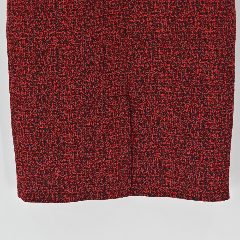 JASON WU Womens Jacquard Red Black Colorblock Sheath Mini Dress Office Size 0 - Picture 9 of 11
